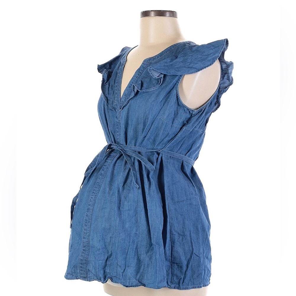 Motherhood maternity denim top blouse shirt